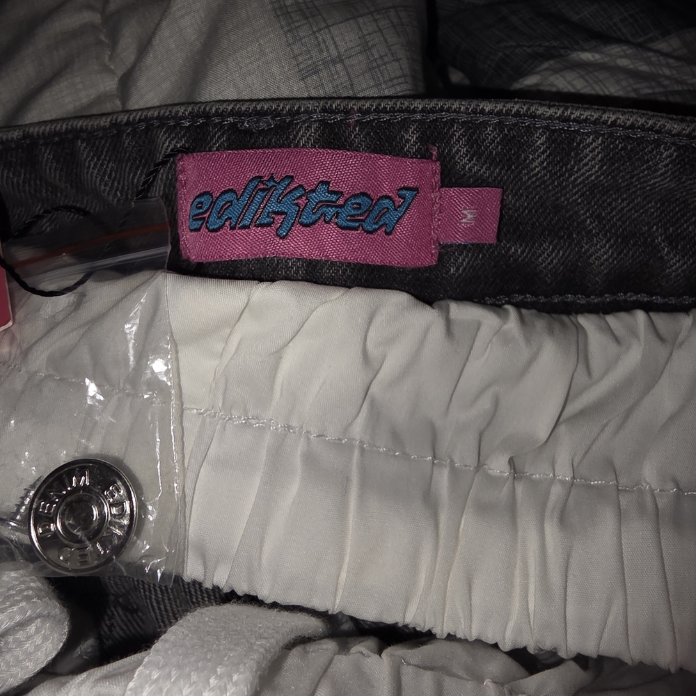 PacSun Edikted Gray Wide Leg Women's Jeans - Picture 7 of 8